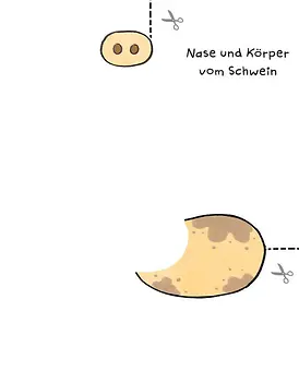 Innenseite Schweinenase ausschneiden