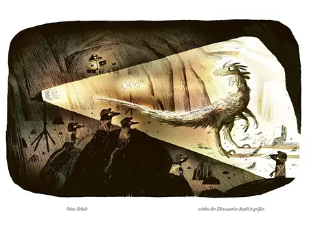 Doppelseite mit dem Dinosaurier 4/5