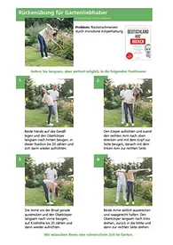 Rückenübungen für den Garten