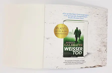 Buchansicht Klappe ausgeklappt