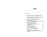 Aus dem Buch, Inhaltsverzeichnis I